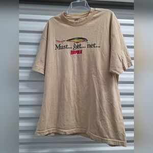 Rapala Tan Graphic Tee for Men Size Xl
